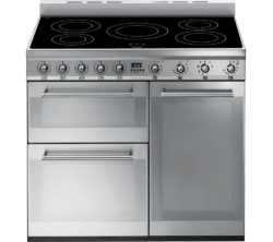 SMEG  Symphony SY93I 90 cm Electric Induction Range Cooker - Stainless Steel